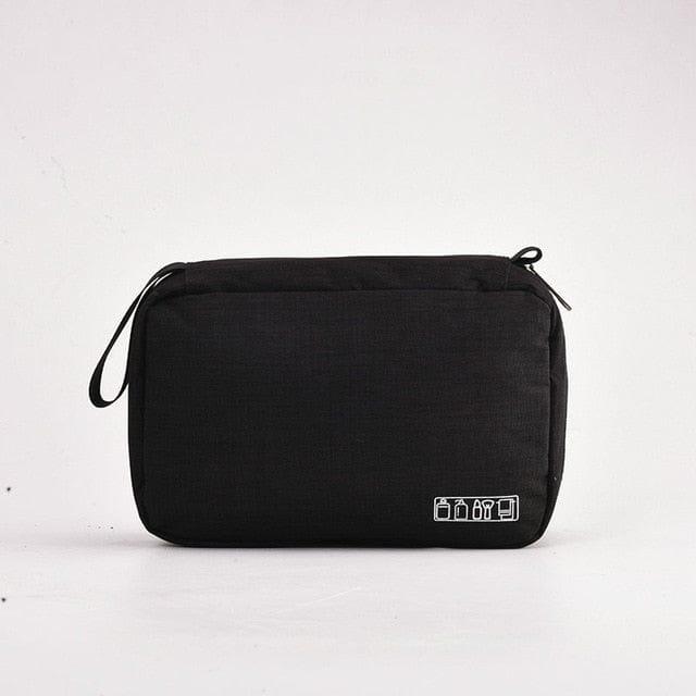Oberlo Travel Bag Black Toiletry Bag Cosmetic Makeup Bag Toiletry Travel Bag - 7 Colors