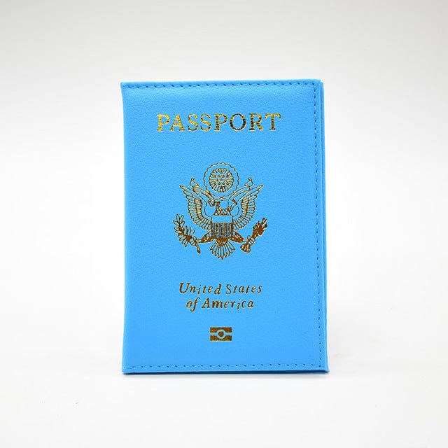 Spruced Roost Travel Bag Sky Blue USA Cover for Passport Cover Pebble Soft Travel High Quality - 13 Colors