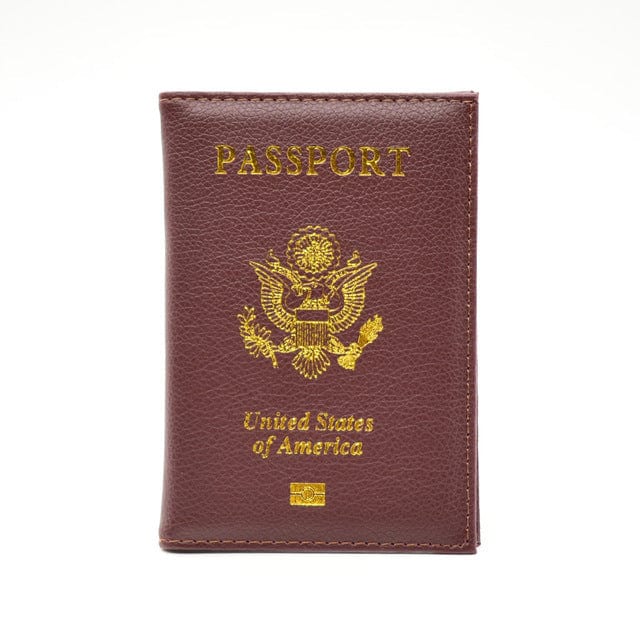 Spruced Roost Travel Bag Brown USA Cover for Passport Cover Pebble Soft Travel High Quality - 13 Colors