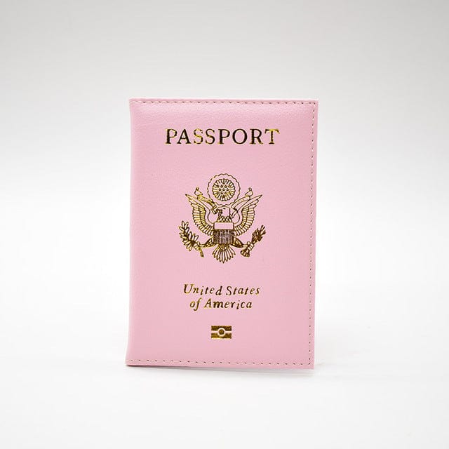 Spruced Roost Travel Bag Pink USA Cover for Passport Cover Pebble Soft Travel High Quality - 13 Colors
