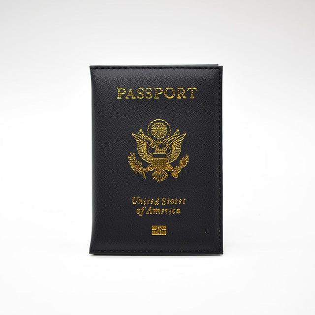 Spruced Roost Travel Bag Black USA Cover for Passport Cover Pebble Soft Travel High Quality - 13 Colors