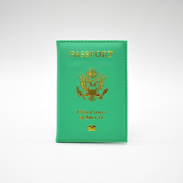 Spruced Roost Travel Bag Green USA Cover for Passport Cover Pebble Soft Travel High Quality - 13 Colors
