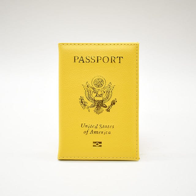 Spruced Roost Travel Bag Yellow USA Cover for Passport Cover Pebble Soft Travel High Quality - 13 Colors