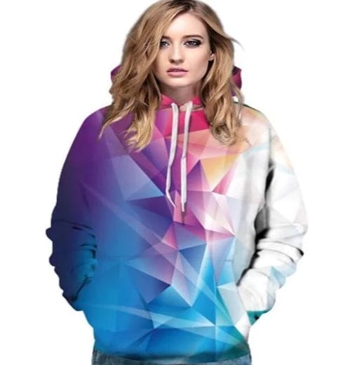 Spruced Roost Unisex Color Block Prism 3D Sweatshirt - S-3XL