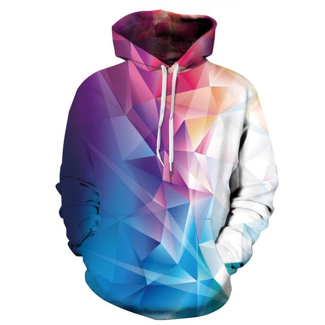 Spruced Roost Unisex as show / S Color Block Prism 3D Sweatshirt - S-3XL