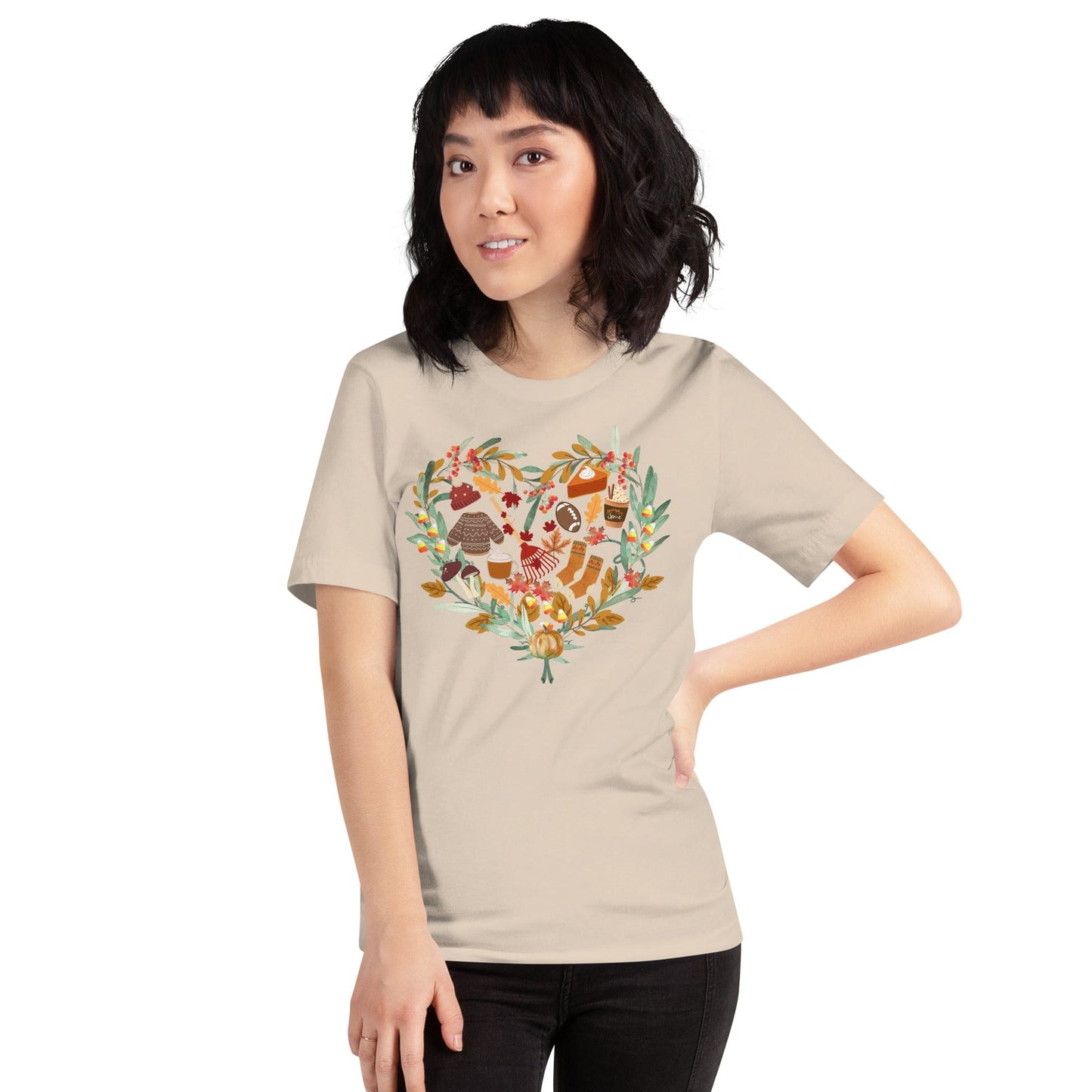 Spruced Roost T-Shirts Soft Cream / XS Autumn Medley T-Shirt Crew Neck - XS-3XL