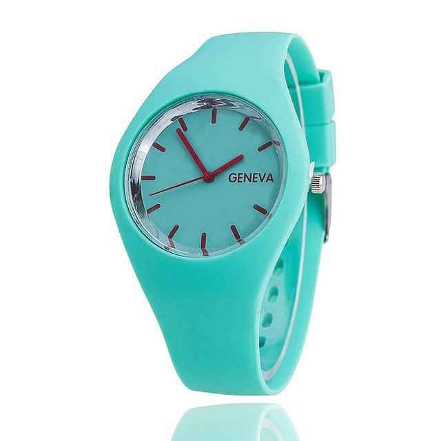 Dropshiping Store Watch Minit green Color Brigade Ultra-thin Silicone Strap Watch  - 12 Colors