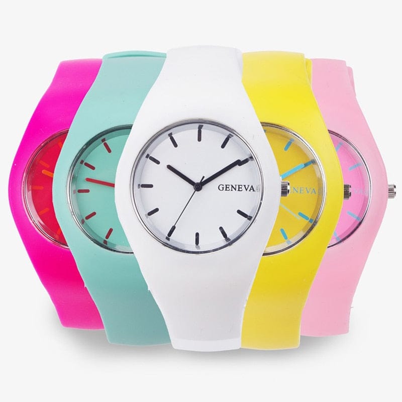 Dropshiping Store Watch Color Brigade Ultra-thin Silicone Strap Watch  - 12 Colors