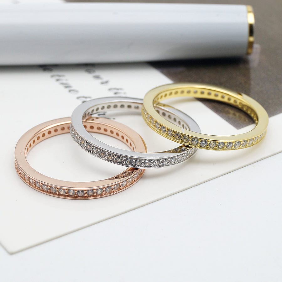 Spruced Roost 5 / Set Wedding Ring Set 925 Sterling Silver With High-Quality Cubic Zircon