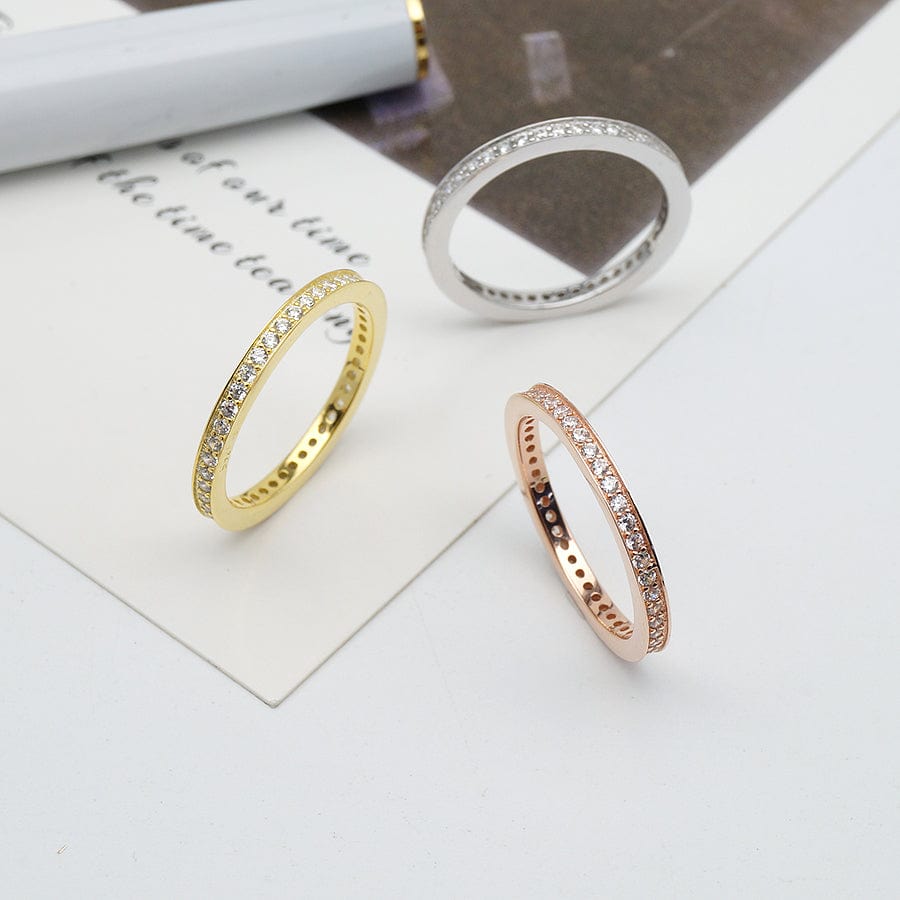 Spruced Roost Wedding Ring Set 925 Sterling Silver With High-Quality Cubic Zircon