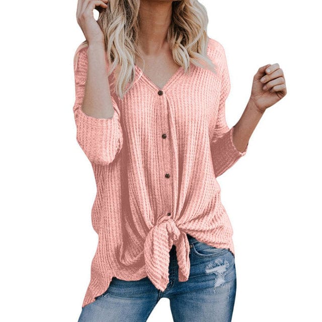 Spruced Roost Women's Clothing pink / S Astoria Button Down Oversized Shirt -S-5XL - 9 Colors