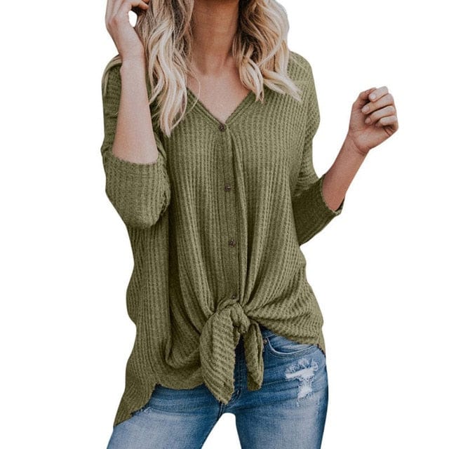 Spruced Roost Women's Clothing army / S Astoria Button Down Oversized Shirt -S-5XL - 9 Colors