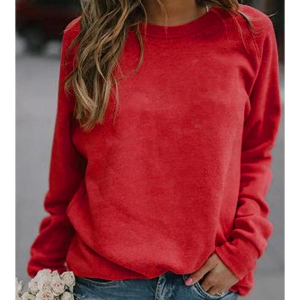 Spruced Roost Women's Clothing Basics Solid Long Sleeve T-Shirt - S-5XL - 5 Colors