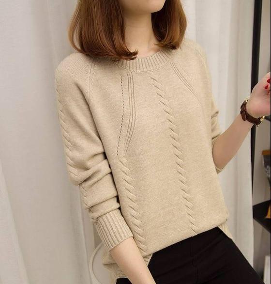 Vangull Official Store Women's Clothing Khaki / XL Cabled Cutie Sweater - M-3XL