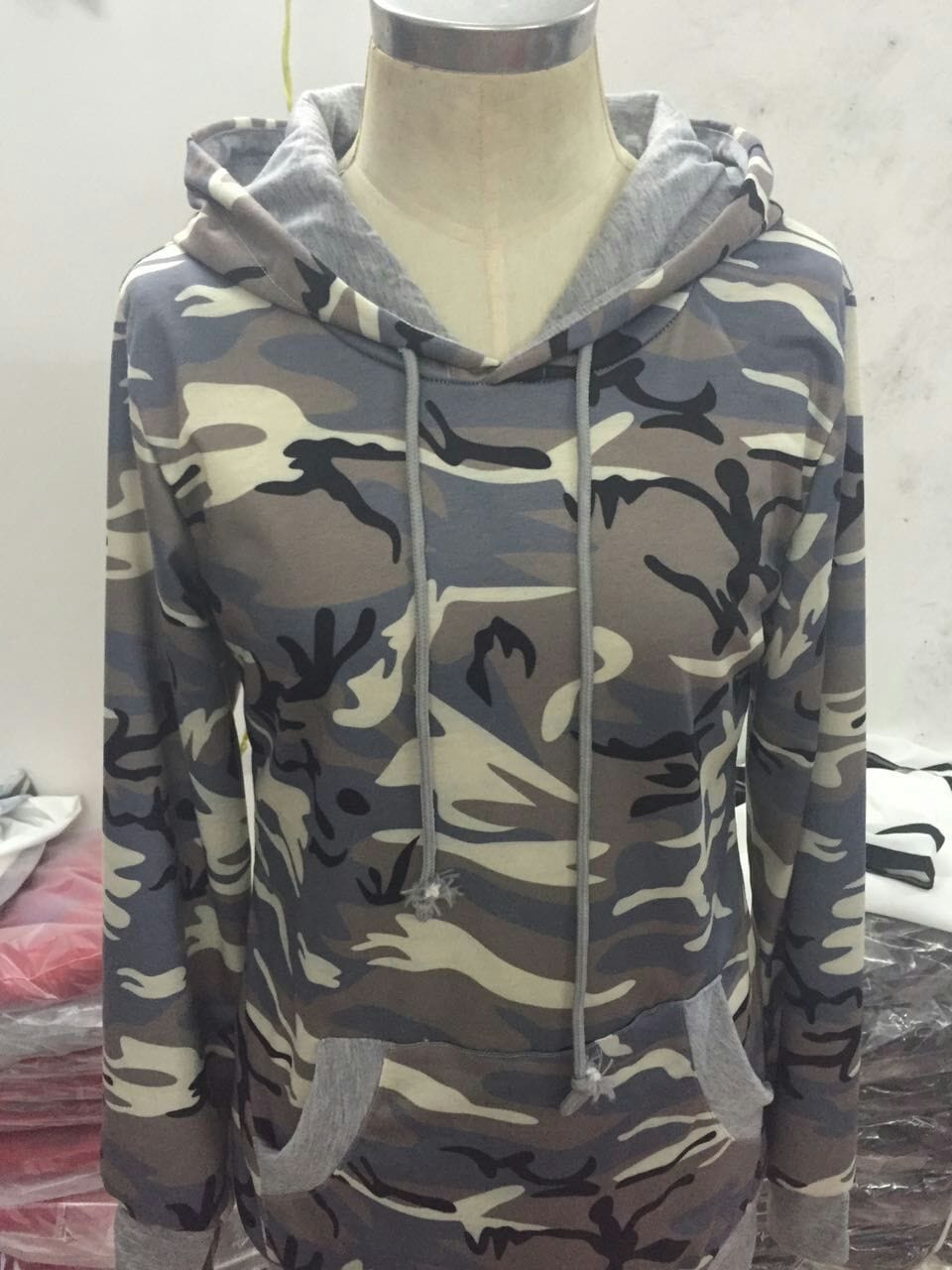 Spruced Roost Women's Clothing Camouflage Long Sleeve Lightweight Sweatshirt Hoodie Size: M-XXL