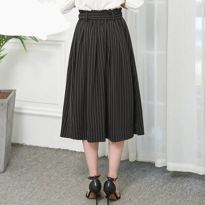 Spruced Roost Women's Clothing Flare Hem High Waist Midi Skirt Size - S-7XL