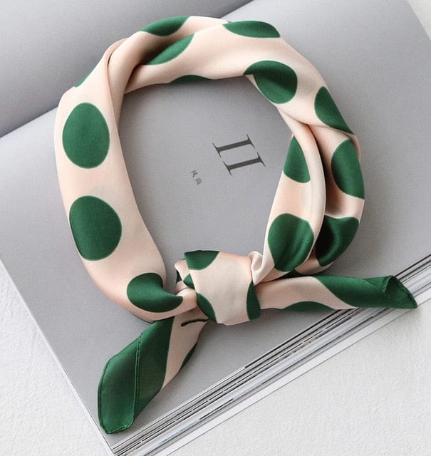 Spruced Roost Women's Clothing Green / 60X60CM Hemlock Polka Dot Square Scarf - 8 Styles