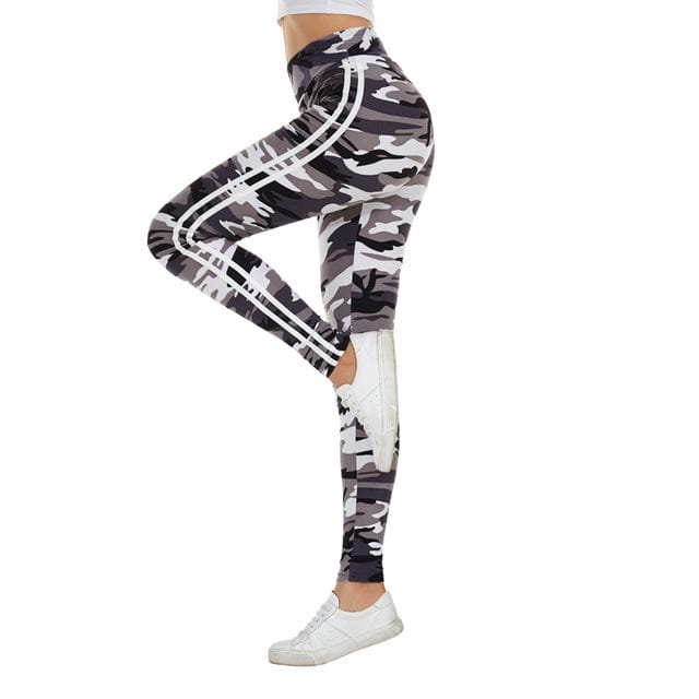 Spruced Roost Women's Clothing Grey / L I Heart Camo High Waist Yoga Pants - S-XL - 3 Colors