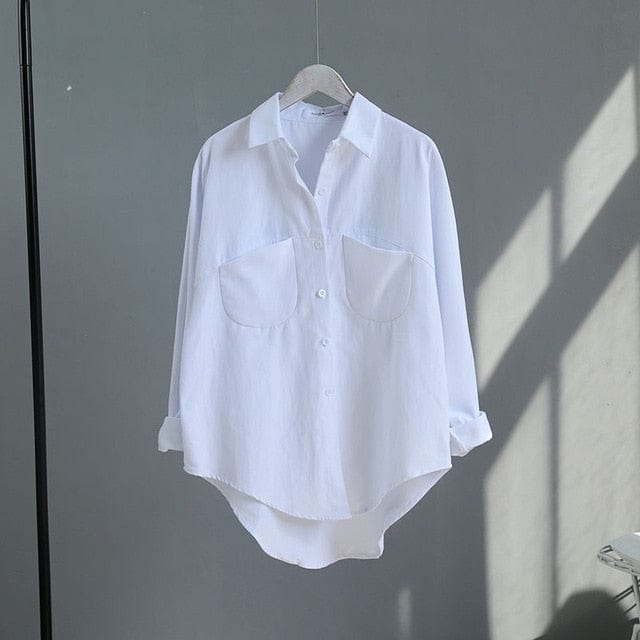 A sherhure Official Store Women's Clothing L / White London Loose Comfy Classic Blouse - 9 Colors - Sizes M-L