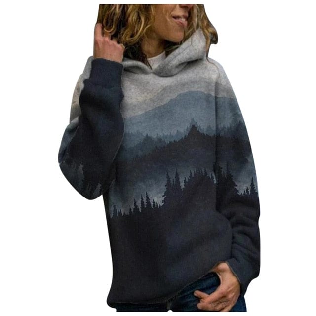 Exquisite GarmentS Store Women's Clothing 1003 / XL / United States Majestic Mountain and Earth Printed Hooded Shirt - 10 Styles - S-3XL