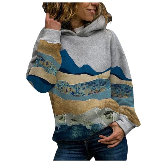 Exquisite GarmentS Store Women's Clothing 1008 / XXXL / United States Majestic Mountain and Earth Printed Hooded Shirt - 10 Styles - S-3XL