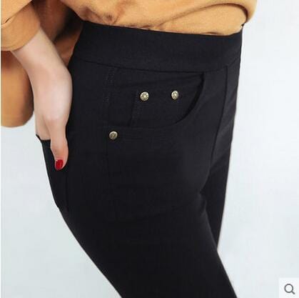 Spruced Roost Women's Clothing Black / M Riveting High Waist Stretch Jeans - 2 Colors - S-6XL