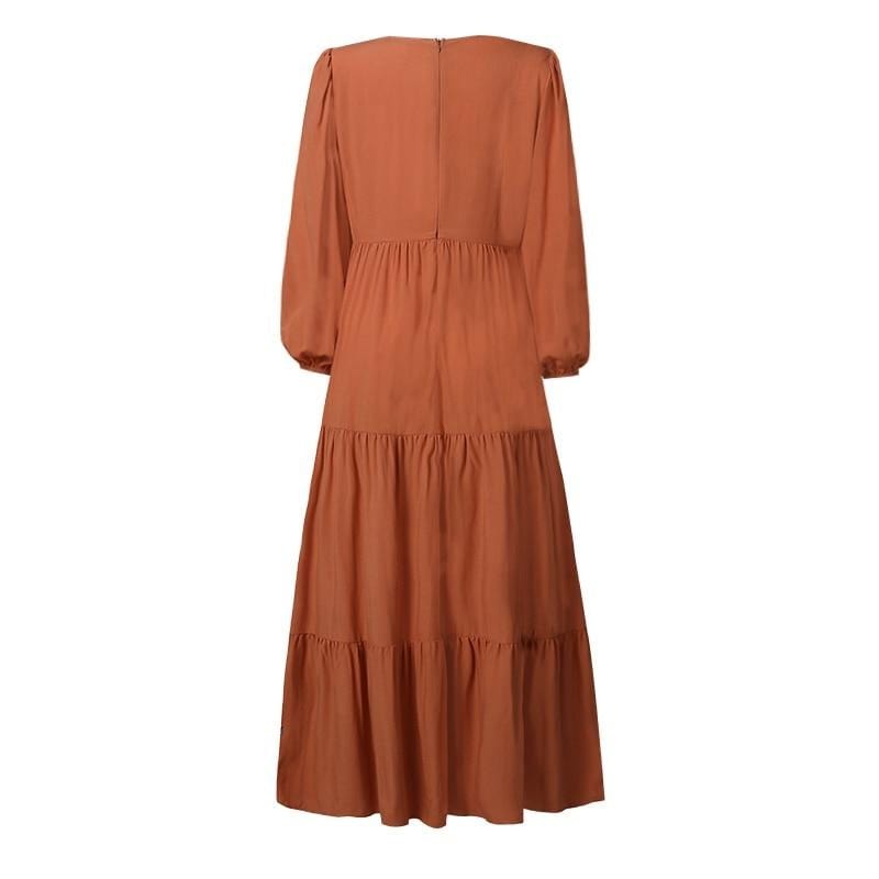 Zanzea Apparels store Women's Clothing Ruffles Maxi Casual Tunic Dress - M-5XL - 6 Colors