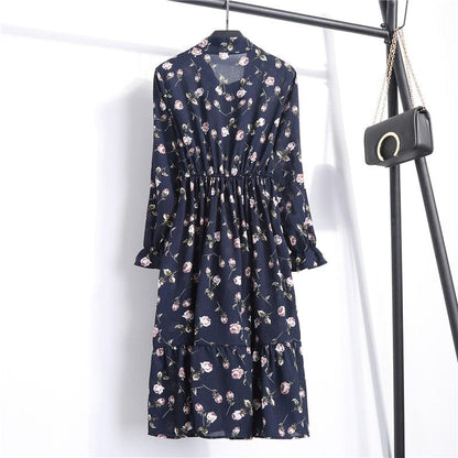 Spruced Roost Women's Clothing Savannah Chiffon Floral Dress - 10 Colors/prints - S-XL