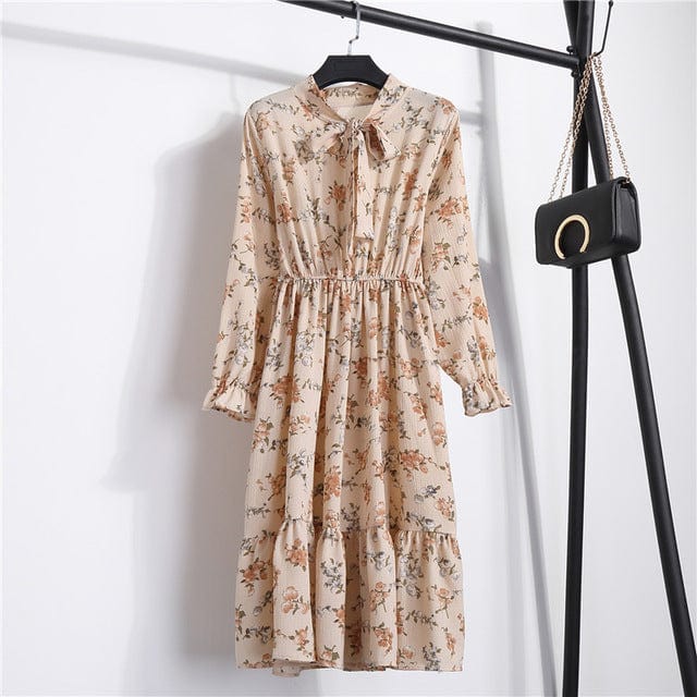Spruced Roost Women's Clothing No.15 / L Savannah Chiffon Floral Dress - 10 Colors/prints - S-XL