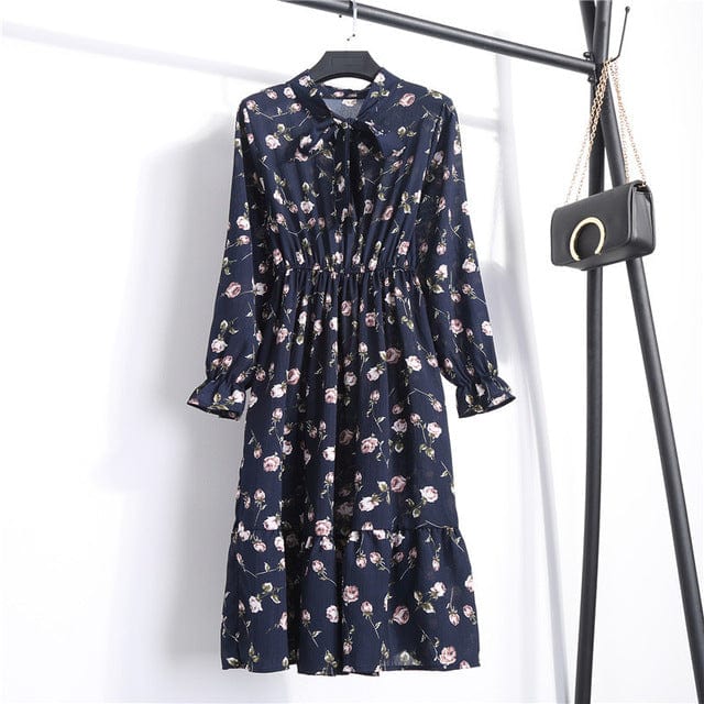 Spruced Roost Women's Clothing No.8 / L Savannah Chiffon Floral Dress - 10 Colors/prints - S-XL