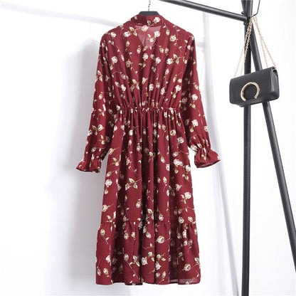 Spruced Roost Women's Clothing Savannah Chiffon Floral Dress - 10 Colors/prints - S-XL