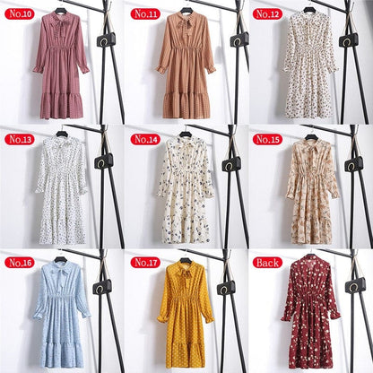 Spruced Roost Women's Clothing Savannah Chiffon Floral Dress - 10 Colors/prints - S-XL