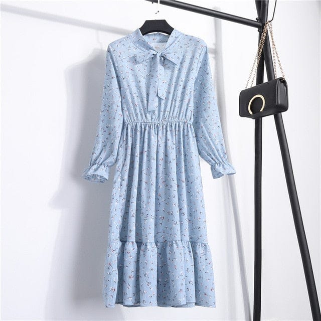 Spruced Roost Women's Clothing No.16 / L Savannah Chiffon Floral Dress - 10 Colors/prints - S-XL
