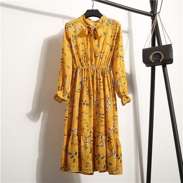 Spruced Roost Women's Clothing No.2 / L Savannah Chiffon Floral Dress - 10 Colors/prints - S-XL