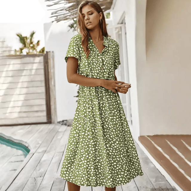 Shein Women's Clothing Green / L Surrey Summer Midi Dress - XS-XL - 8 Styles