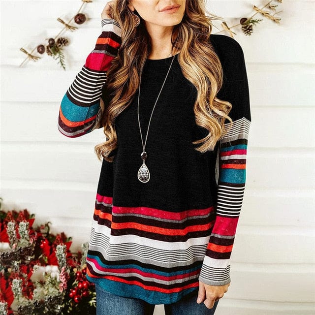 Lusofie Official Store Women's Clothing black / XXL / United States Texas Stripes Long Sleeved Top -  S-2XL - 5 Colors