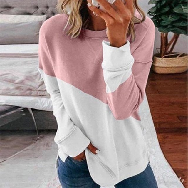 Lusofie Official Store Women's Clothing Pink / M / United States Two Cute Diagonal Sweatshirt - S-3XL - 5 Colors