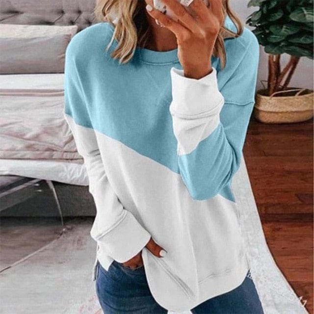 Lusofie Official Store Women's Clothing Blue / M / United States Two Cute Diagonal Sweatshirt - S-3XL - 5 Colors
