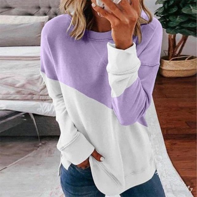 Lusofie Official Store Women's Clothing Purple / XL / United States Two Cute Diagonal Sweatshirt - S-3XL - 5 Colors