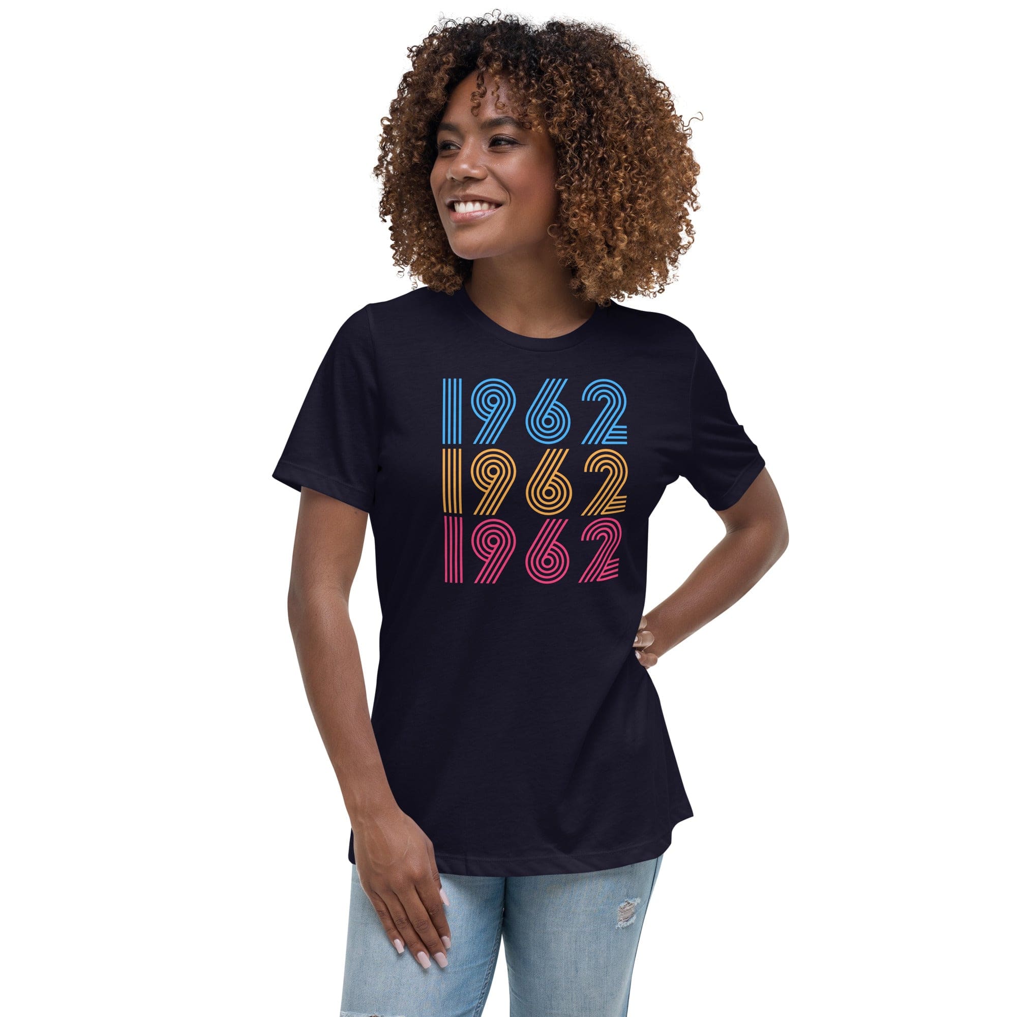 Spruced Roost Women's Clothing Navy / S Vintage 1962 60th Birthday - Celebrate - Happy Birthday -  S-3X