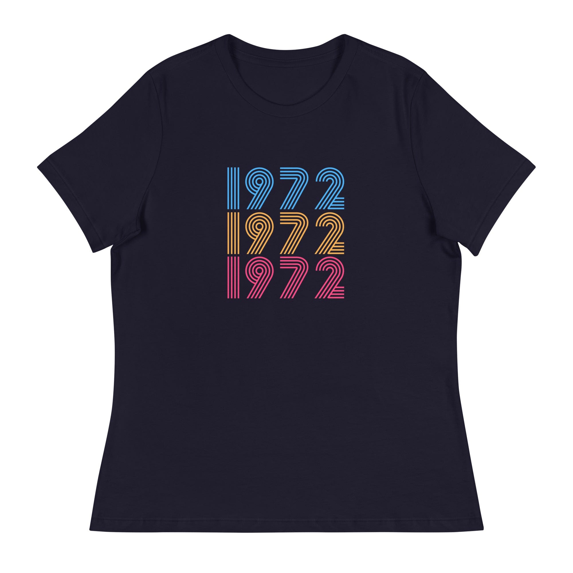 Spruced Roost Women's Clothing Navy / S Vintage 1972 50th Birthday Shirt - Celebrate - Happy Birthday -  S-3X