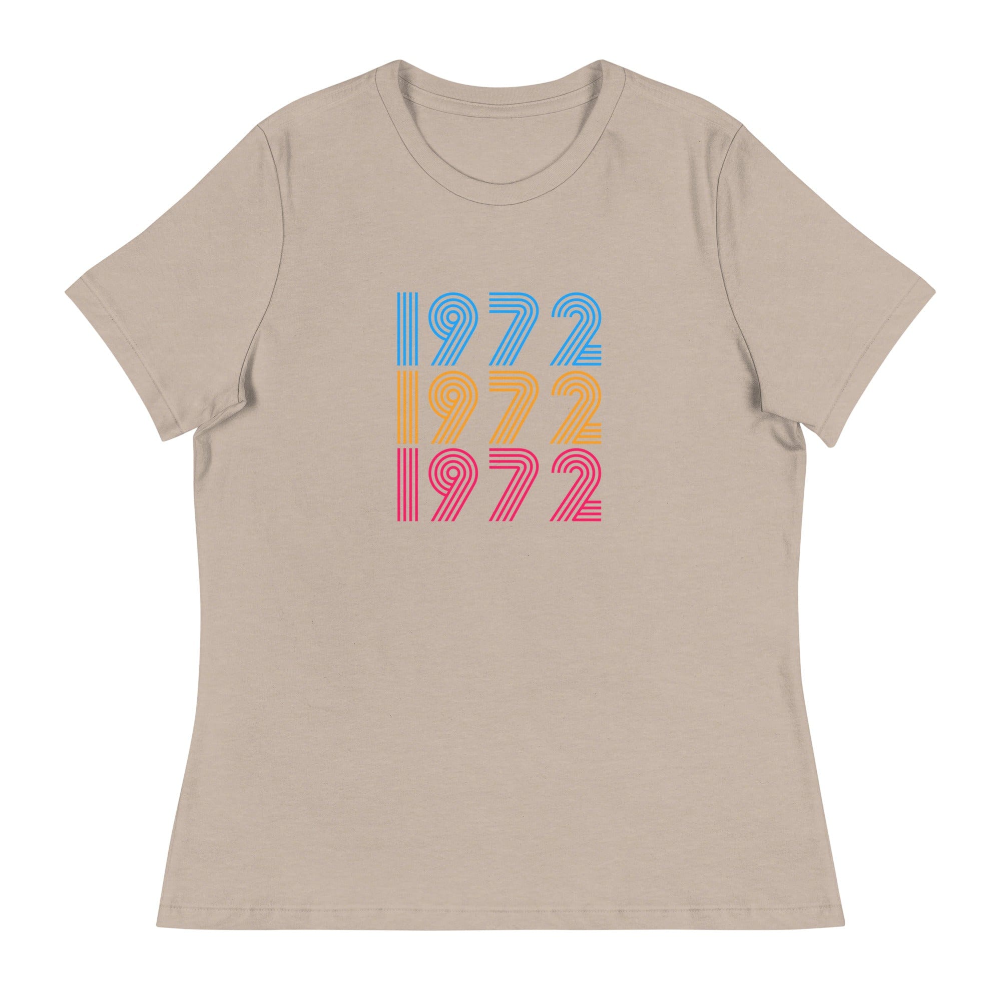 Spruced Roost Women's Clothing Heather Stone / S Vintage 1972 50th Birthday Shirt - Celebrate - Happy Birthday -  S-3X