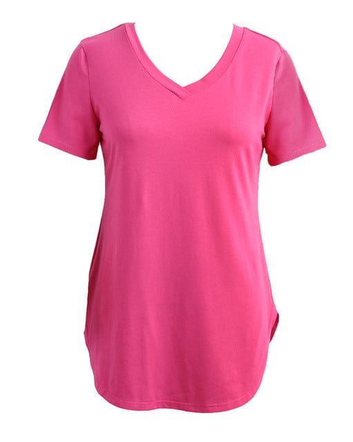 Spruced Roost Women's Clothing Rose / XXXL Women's Basic Layering T-shirt  Short Sleeve Shirt  S-5XL, 9 Colors