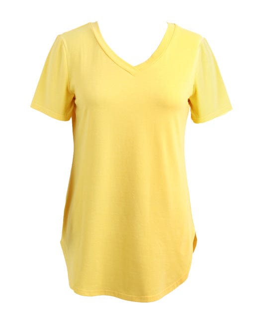Spruced Roost Women's Clothing Yellow / XXXL Women's Basic Layering T-shirt  Short Sleeve Shirt  S-5XL, 9 Colors