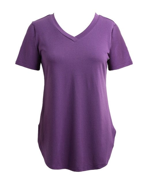 Spruced Roost Women's Clothing Purple / XXXL Women's Basic Layering T-shirt  Short Sleeve Shirt  S-5XL, 9 Colors