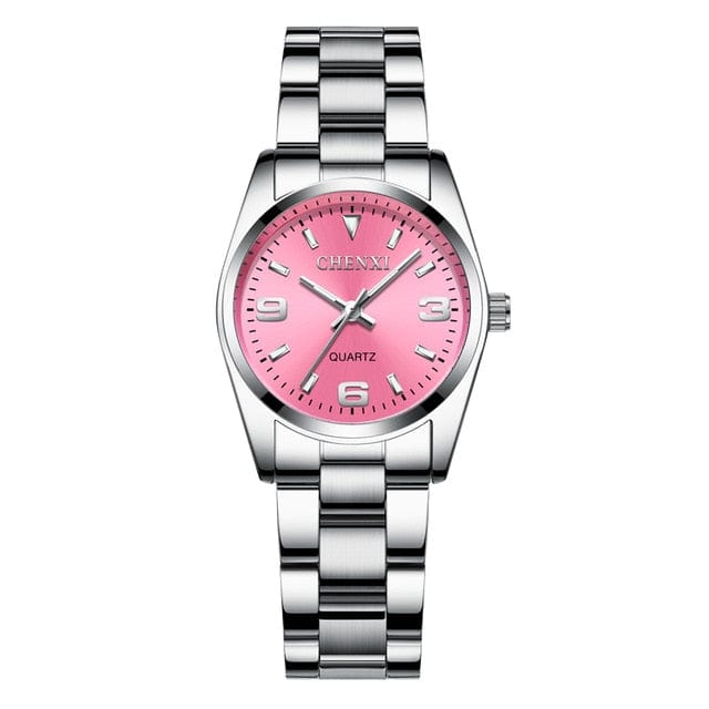 Spruced Roost Womens Watches Pink Mother of Pearl Quartz Watch 30m Waterproof