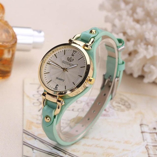 Shop5058211 Store Womens Watches Mint green Style and Sass Gold Tone Quartz Watch - 6 Colors
