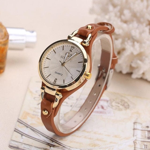 Shop5058211 Store Womens Watches Brown Style and Sass Gold Tone Quartz Watch - 6 Colors